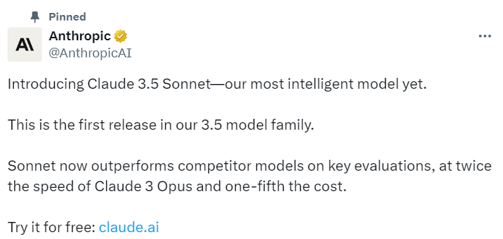 力压GPT-4o!新王Claude 3.5 Sonnet来了,直接免费可用