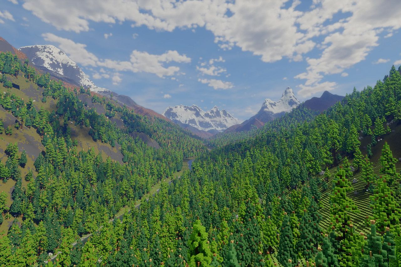 “把现实搬进游戏”,玩家在《我的世界》中打造最逼真的珠穆朗玛峰