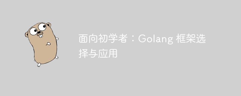 面向初学者:Golang 框架选择与应用