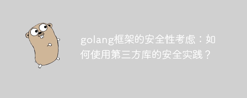 golang框架的安全性考虑:如何使用第三方库的安全实践?