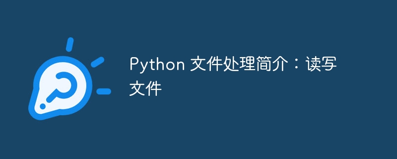 Python 文件处理简介:读写文件
