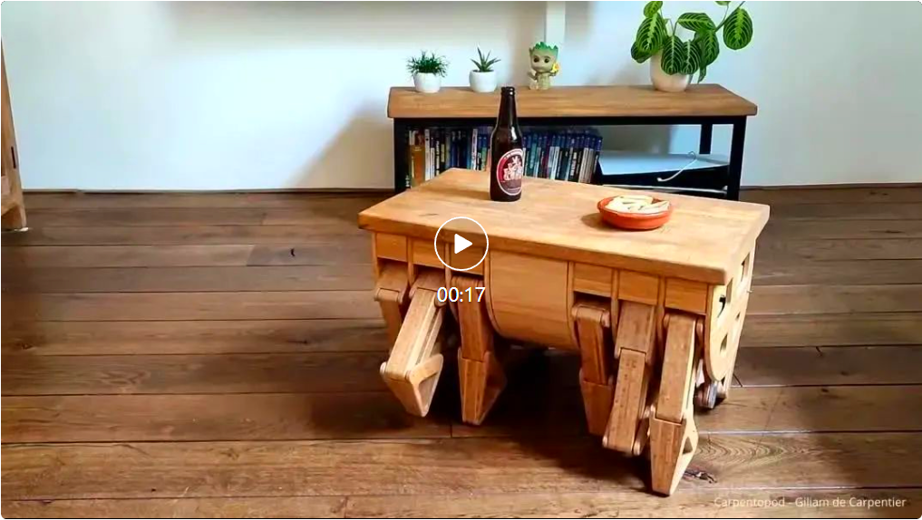 当代版木牛流马?国外网友造出「会走路的桌子」,引百万人围观