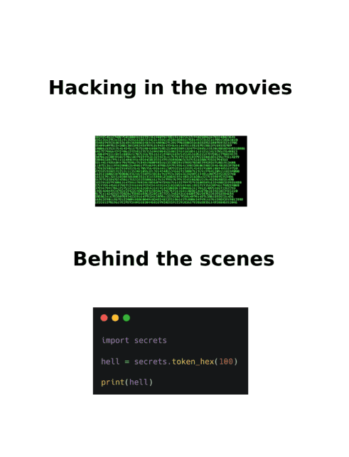 电影中的黑客行为就像……