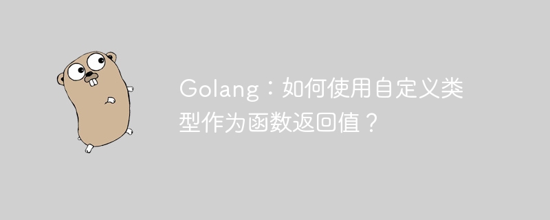 Golang:如何使用自定义类型作为函数返回值?