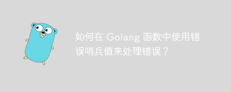 如何在 Golang 函数中使用错误哨兵值来处理错误？