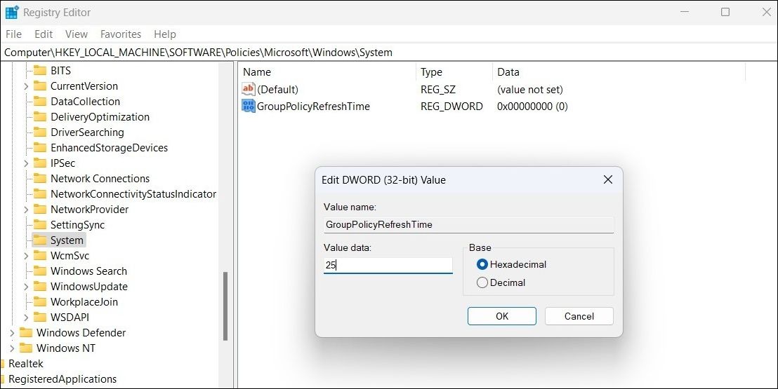 如何刷新Windows上的组策略设置