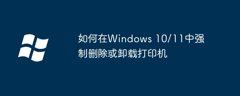 如何在Windows 10/11中强制删除或卸载打印机