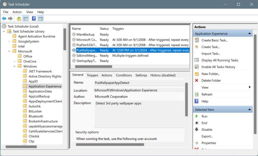 Win11 24H2 升级后遇到 PcaWallpaperAppDetect 错误的解决办法