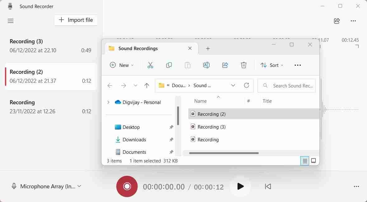 Windows 11上的录音机键盘快捷键指南