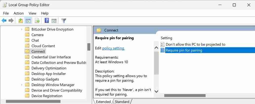 如何在Windows 11上投影时禁用PIN