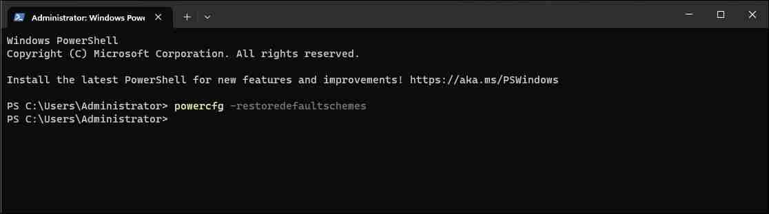 如何在Windows 11上恢复丢失的默认电源计划