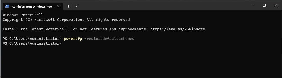 如何在Windows 11上恢复丢失的默认电源计划