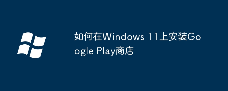 如何在Windows 11上安装Google Play商店