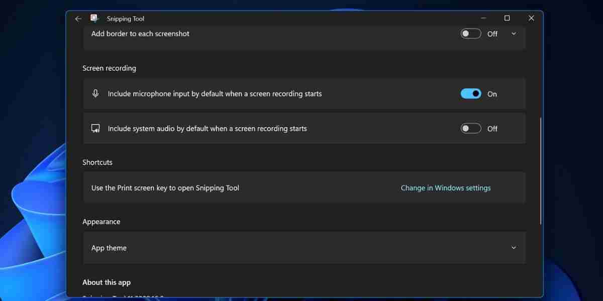 如何在Windows 11截图工具录制屏幕时录制音频