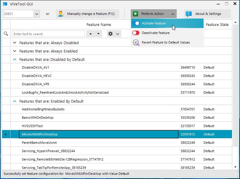 如何使用ViVeTool