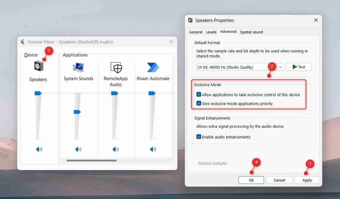 如何修复Windows音量混合器不保存设置