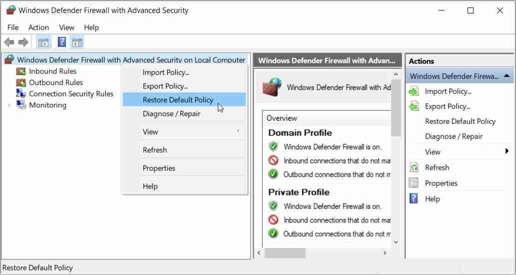 重置Windows防火墙设置的5种方法