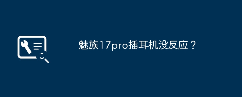 魅族17pro插耳机没反应？