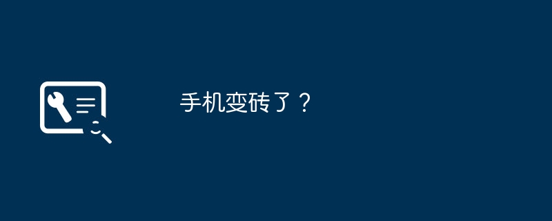 手机变砖了？