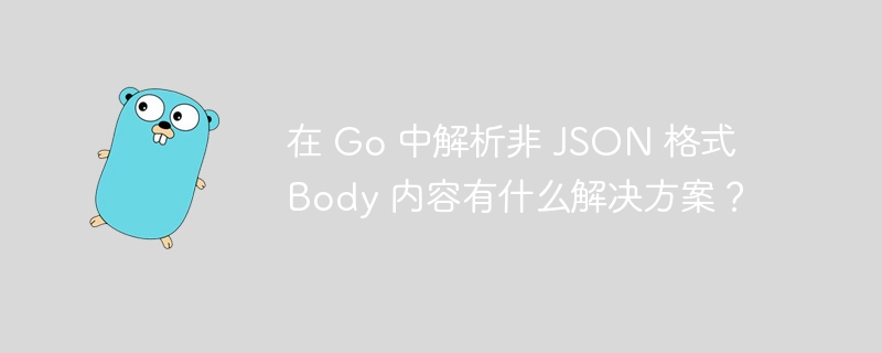 在 Go 中解析非 JSON 格式 Body 内容有什么解决方案？
