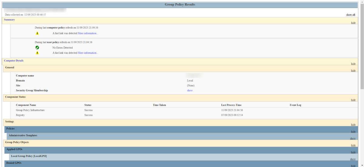 如何使用GPResult命令