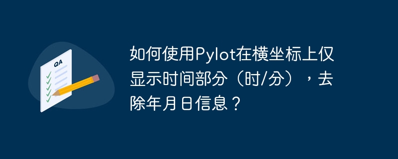 如何使用Pylot在横坐标上仅显示时间部分（时/分），去除年月日信息？