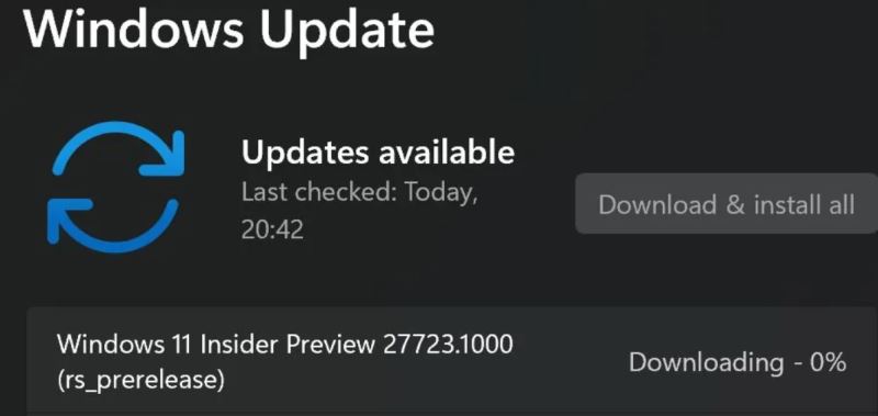 Win11 Canary 27723 预览版更新推送(附更新完整内容)