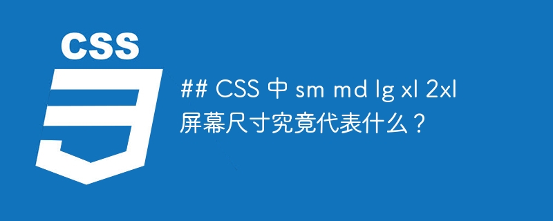 ## CSS 中 sm md lg xl 2xl 屏幕尺寸究竟代表什么?