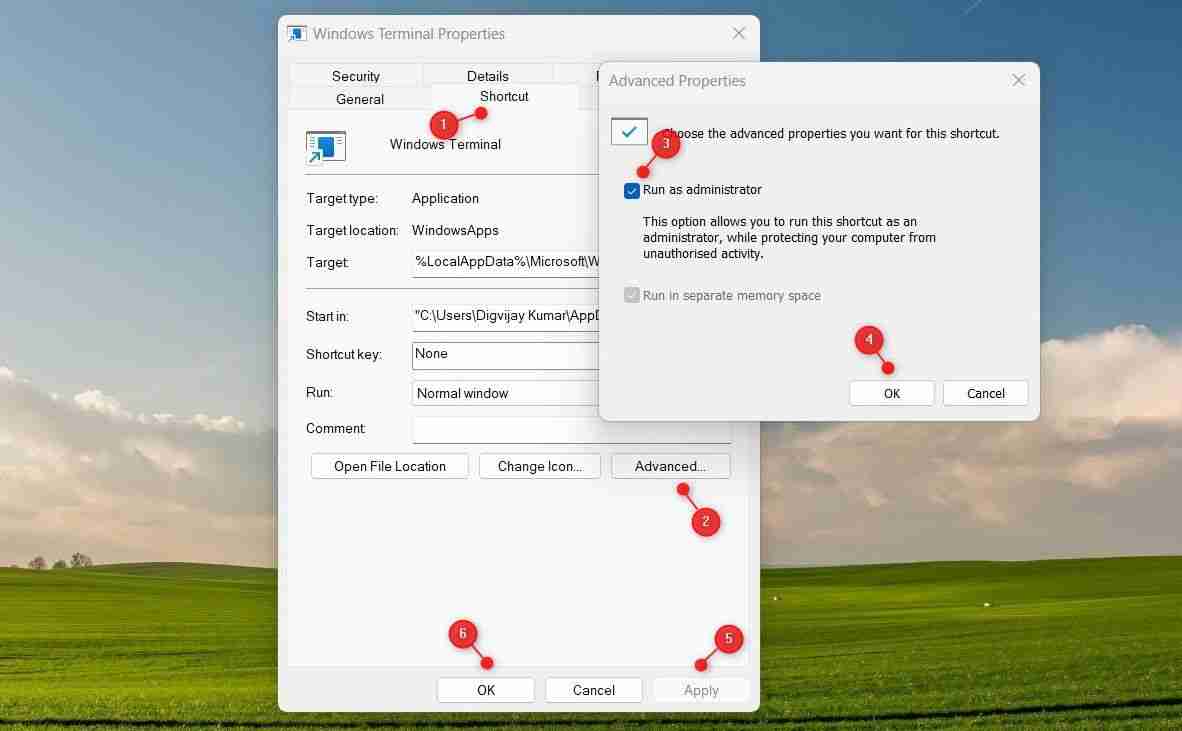 如何始终在Windows上以管理员身份打开终端