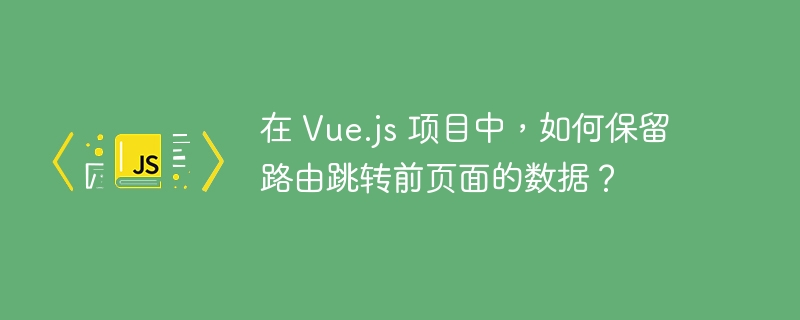 在 Vue.js 项目中，如何保留路由跳转前页面的数据？