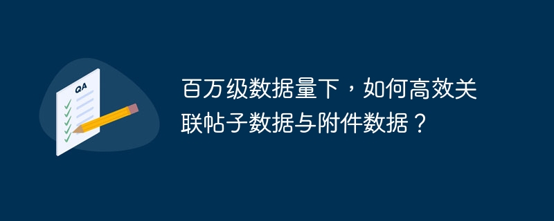 百万级数据量下,如何高效关联帖子数据与附件数据?