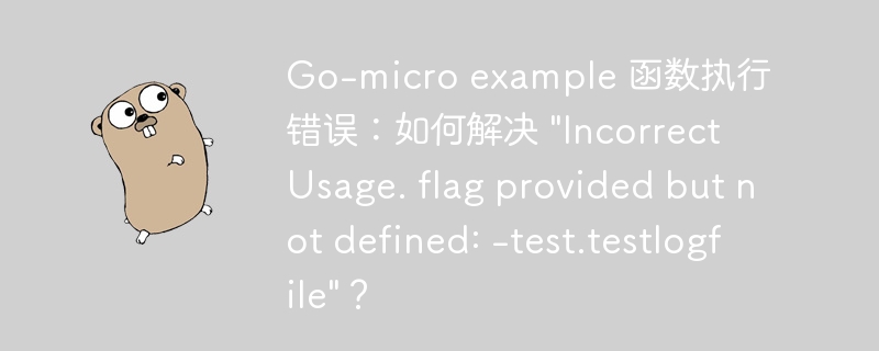 Go-micro example 函数执行错误：如何解决 \