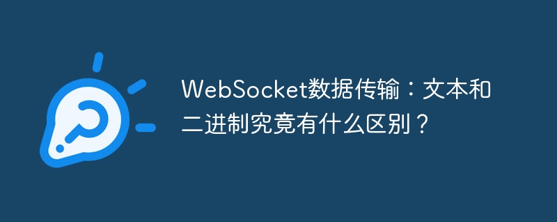 WebSocket数据传输：文本和二进制究竟有什么区别？