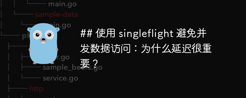 ## 使用 singleflight 避免并发数据访问：为什么延迟很重要？