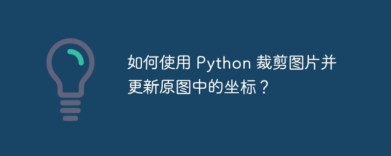 如何使用 Python 裁剪图片并更新原图中的坐标?