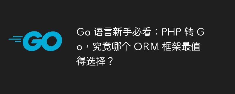 Go 语言新手必看：PHP 转 Go，究竟哪个 ORM 框架最值得选择？