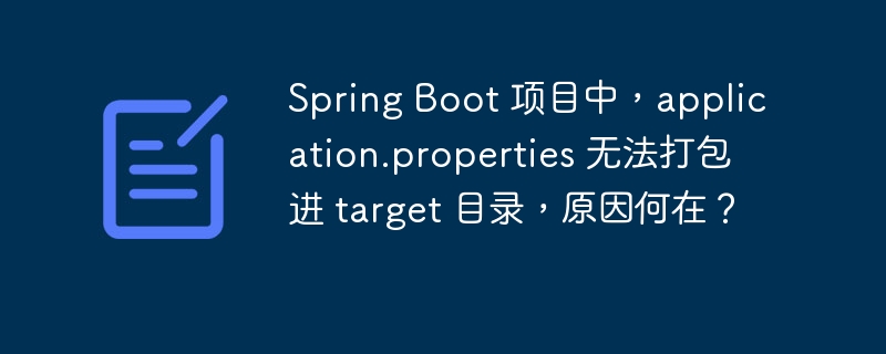 Spring Boot 项目中，application.properties 无法打包进 target 目录，原因何在？
