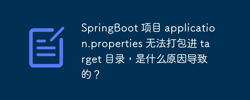 SpringBoot 项目 application.properties 无法打包进 target 目录，是什么原因导致的？