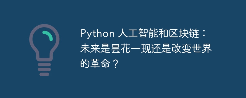 Python 人工智能和区块链：未来是昙花一现还是改变世界的革命？