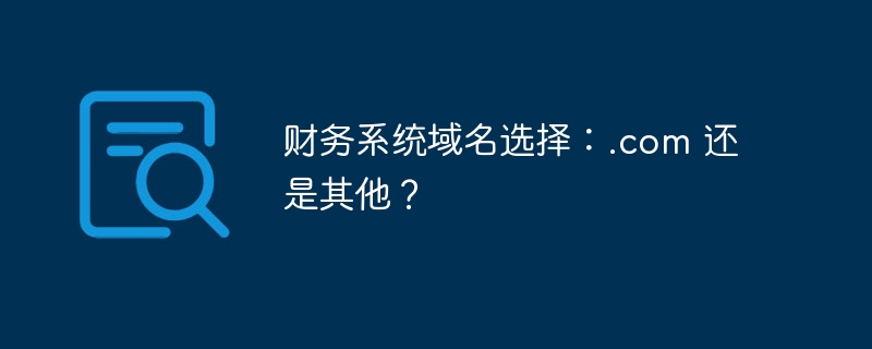 财务系统域名选择：.com 还是其他？