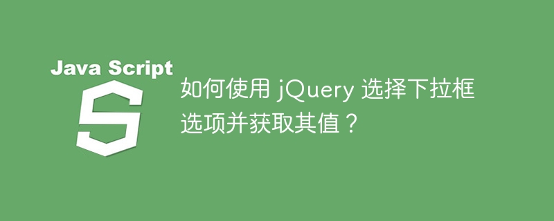 如何使用 jQuery 选择下拉框选项并获取其值？