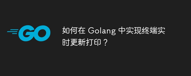 如何在 Golang 中实现终端实时更新打印?