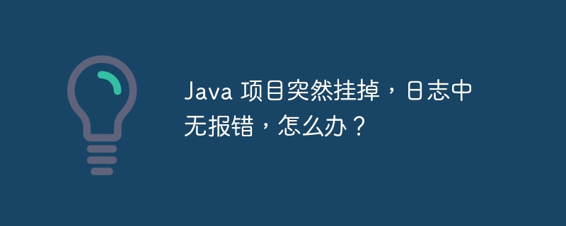 Java 项目突然挂掉，日志中无报错，怎么办？