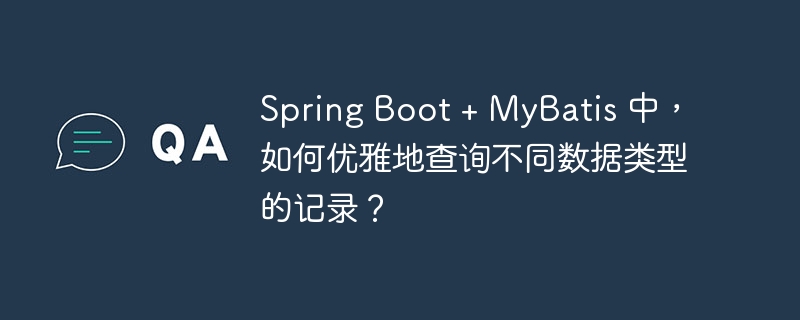Spring Boot + MyBatis 中，如何优雅地查询不同数据类型的记录？