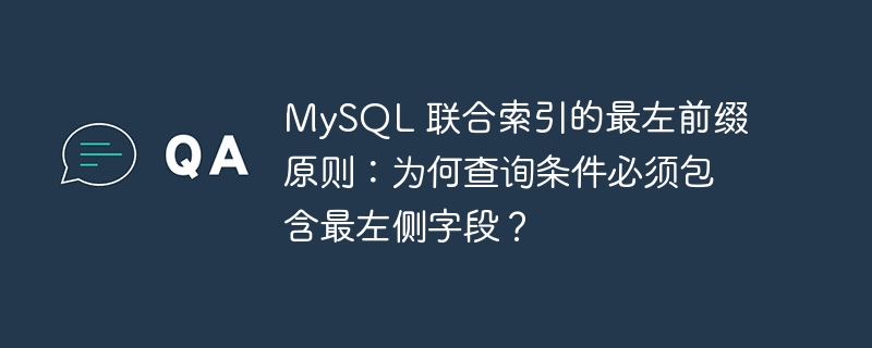 MySQL 联合索引的最左前缀原则：为何查询条件必须包含最左侧字段？