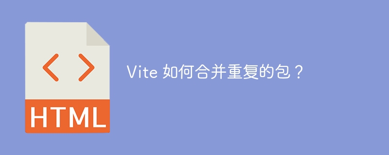 Vite 如何合并重复的包?