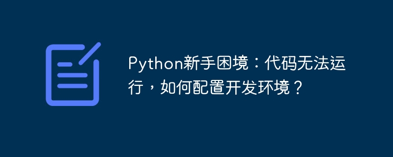 Python新手困境：代码无法运行，如何配置开发环境？