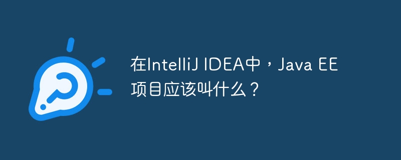 在IntelliJ IDEA中，Java EE项目应该叫什么？