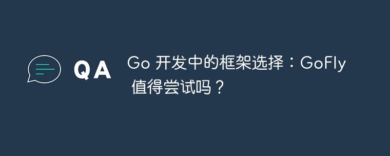 Go 开发中的框架选择：GoFly 值得尝试吗？