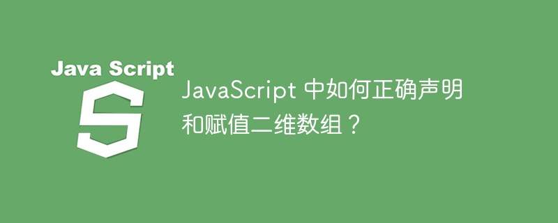 JavaScript 中如何正确声明和赋值二维数组?